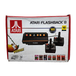 ATARI 2017 Flashback 8 Classic Game Console 105 Built In Games in Box Tested!!